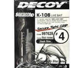 Крючки одинарные Decoy K-106 LIVE BAIT 