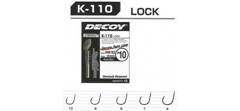 Крючки одинарные Decoy K-110 LOCK #10 (12шт в уп)- фото