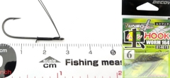Крючки одинарные Decoy Worm 164 Mushi Hook №4 (5шт в уп)- фото