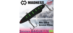 Воблер Madness (Vib) Shiriten Baguette 90мм #R02-Matte Black Yamame- фото2