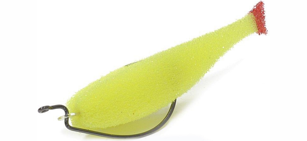 Поролоновая рыбка Lex Porolonium Classic Fish 8 OF2 Y (желтое тело/красный хвост) - фото