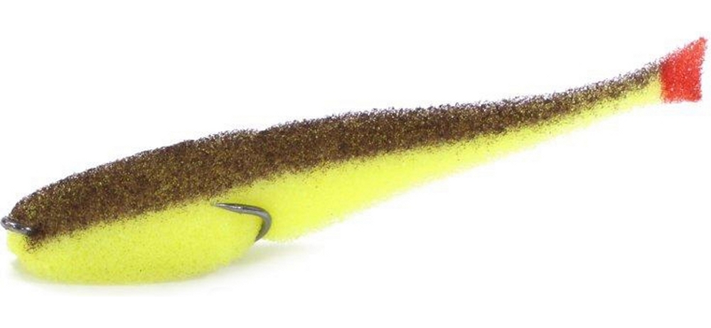 Поролоновая рыбка Lex Porolonium Classic Fish CD 12 YBRB (желтое тело/коричневая спина/красный хвост) (упак. 5шт) - фото