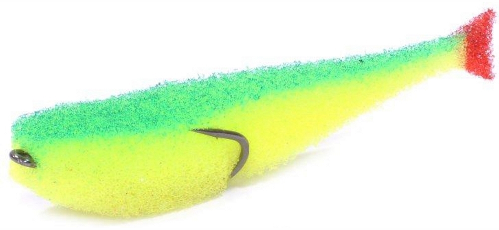 Поролоновая рыбка Lex Porolonium Classic Fish CD 12 YGB (желтое тело/зеленая спина/красный хвост) (упак. 5шт) - фото