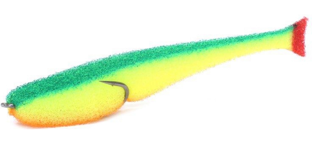 Поролоновая рыбка Lex Porolonium Classic Fish CD 12 YGROR (желтое тело/зеленая спина/оранжевое брюхо) (упак. 5шт) - фото
