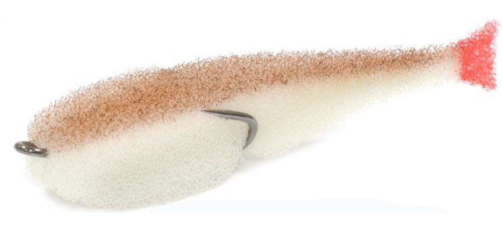 Поролоновая рыбка Lex Porolonium Classic Fish CD 9 WBRB (белое тело/коричневая спина/красный хвост) - фото