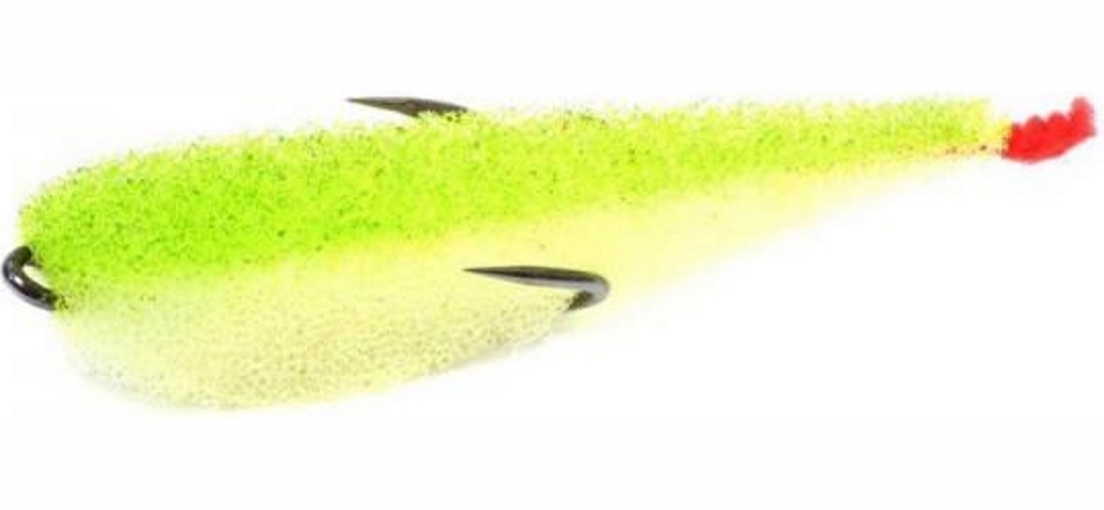 Поролоновая рыбка Lex Porolonium Zander Fish 9 WLB (белое тело/салатовая спина/красный хвост) (упак. 5шт) - фото