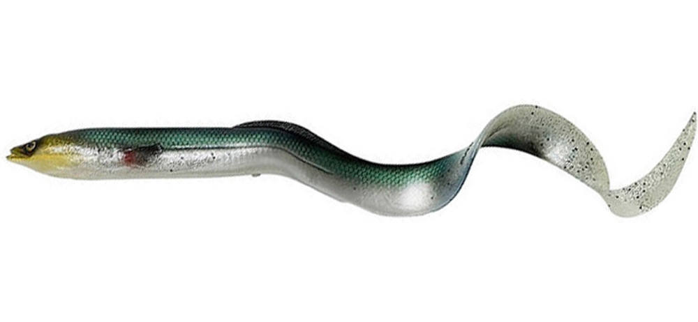 Силикон Savage Gear LB 3D Real Eel Loose Bodyl 20cm 27гр #Green Silver (1 шт в упаковке)