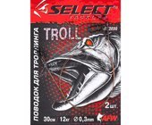 Поводок Select Плетеный For Troll