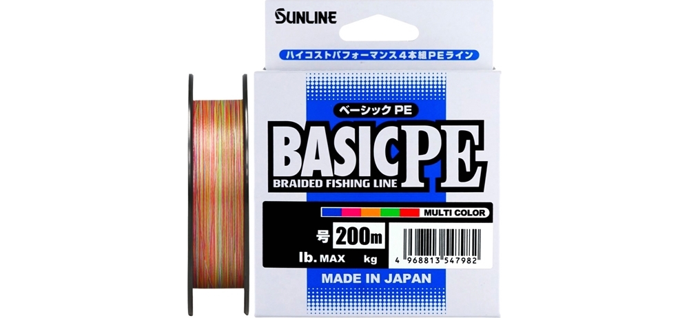 Шнур Sunline Basic PE HG 200m (Multicolor 5C) #3.0/0.296mm 50lb/22.0kg - фото