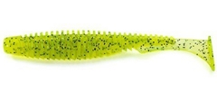 Силикон FishUp U-Shad 2.5'' (9шт) #055 - Chartreuse/Black