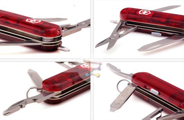 Нож Victorinox 0.6366.T Manager с ручкой прозрачный красный