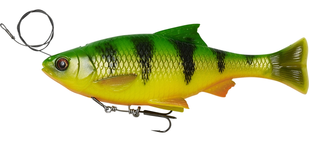 Воблер Savage Gear 4D Line Thru Pulse Tail Roach 18cm 90гр SS #Firetiger - фото
